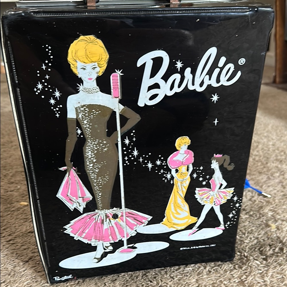 Barbie Black and Pink Vintage Case